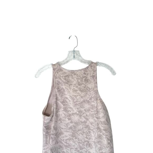 Athleta Frosted Floral Velvety Pink Workout Athletic Scoop Tank Top Size Large - Picture 3 of 10